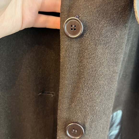 Rudsak - Vintage Short Peacoat - In Brown Leather, Wool and Rabbit Fur - 80% OFF - Picture 12 of 16